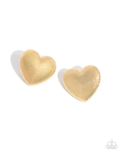 Smitten Studs - gold - Paparazzi earrings