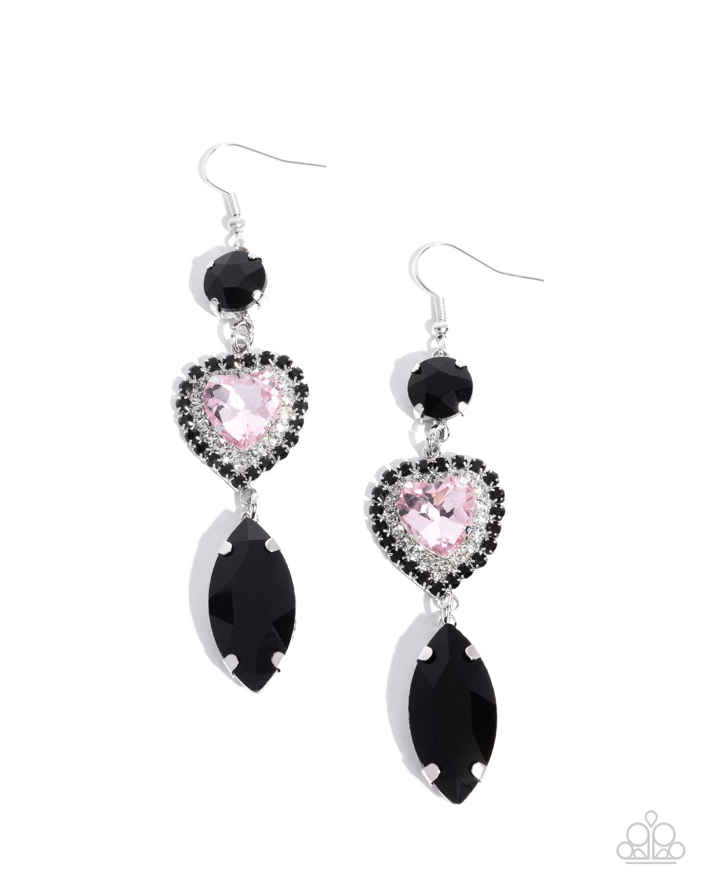 Smitten Sway - black - Paparazzi earrings