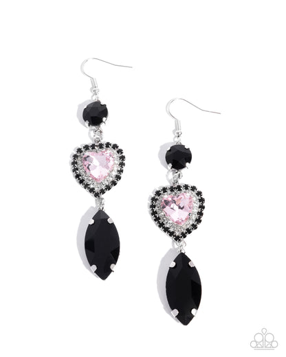 Smitten Sway - black - Paparazzi earrings