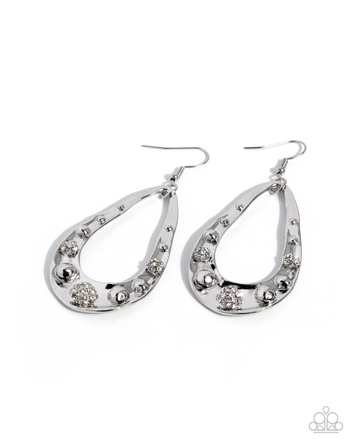 Smoldering Sashay - white - Paparazzi earrings