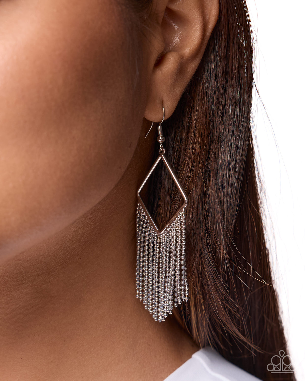 Smoldering Showdown - silver - Paparazzi earrings