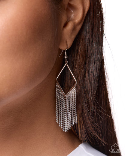 Smoldering Showdown - silver - Paparazzi earrings