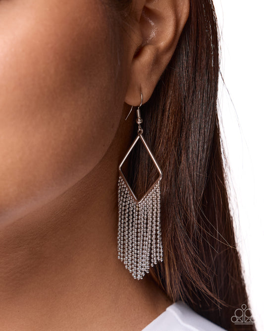 Smoldering Showdown - silver - Paparazzi earrings