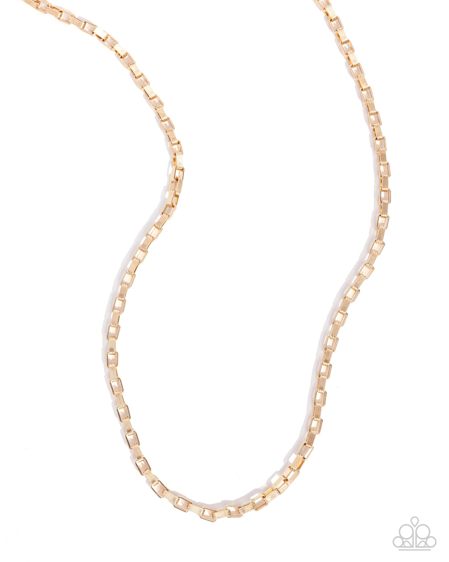 Smoldering Squares - gold - Paparazzi MENS necklace