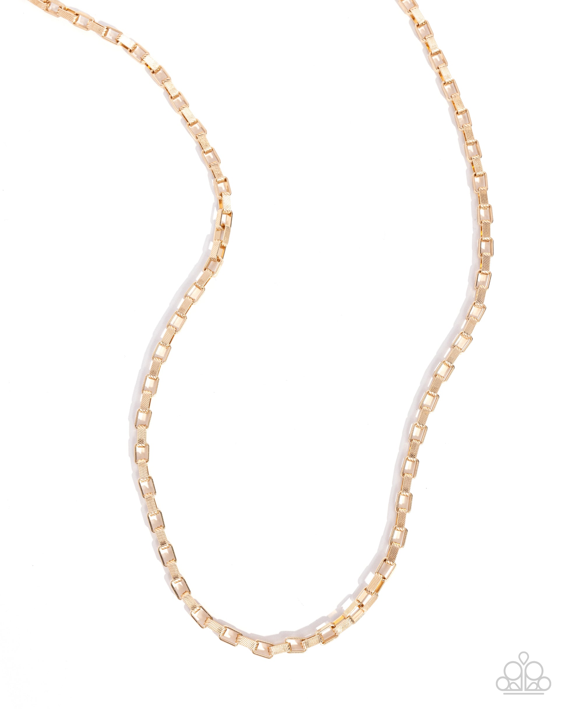 Smoldering Squares - gold - Paparazzi MENS necklace