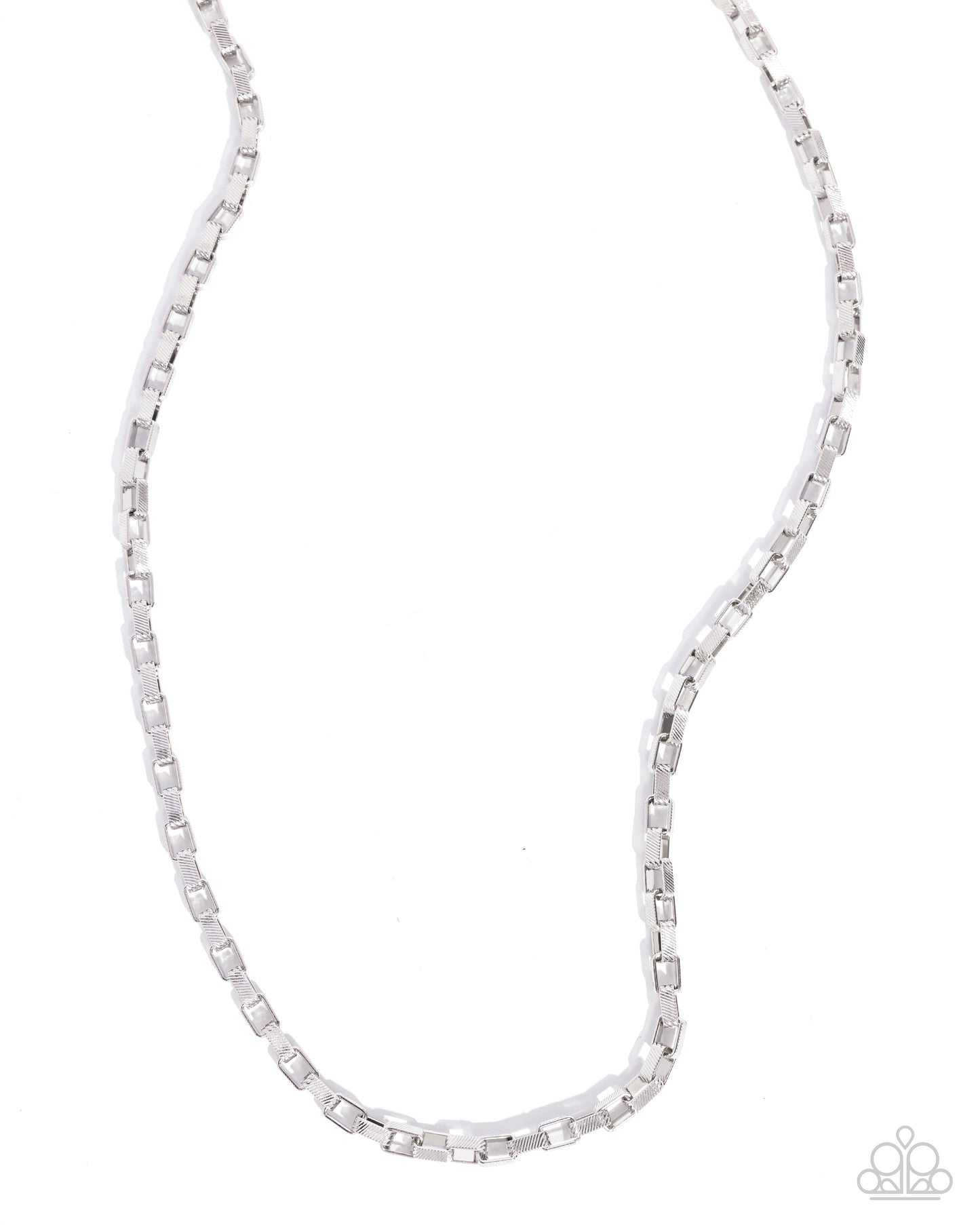 Smoldering Squares - silver - Paparazzi MENS necklace