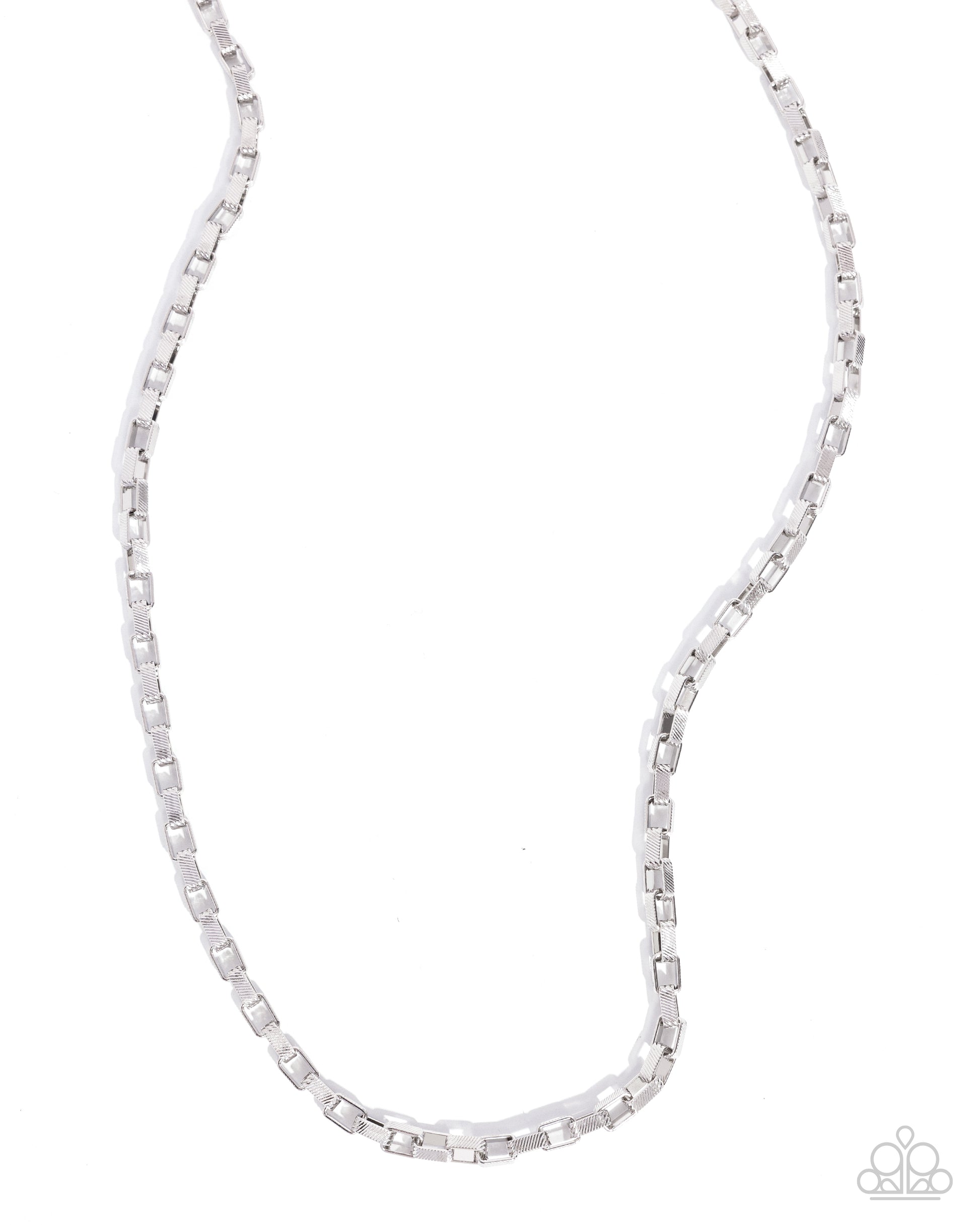 Smoldering Squares - silver - Paparazzi MENS necklace