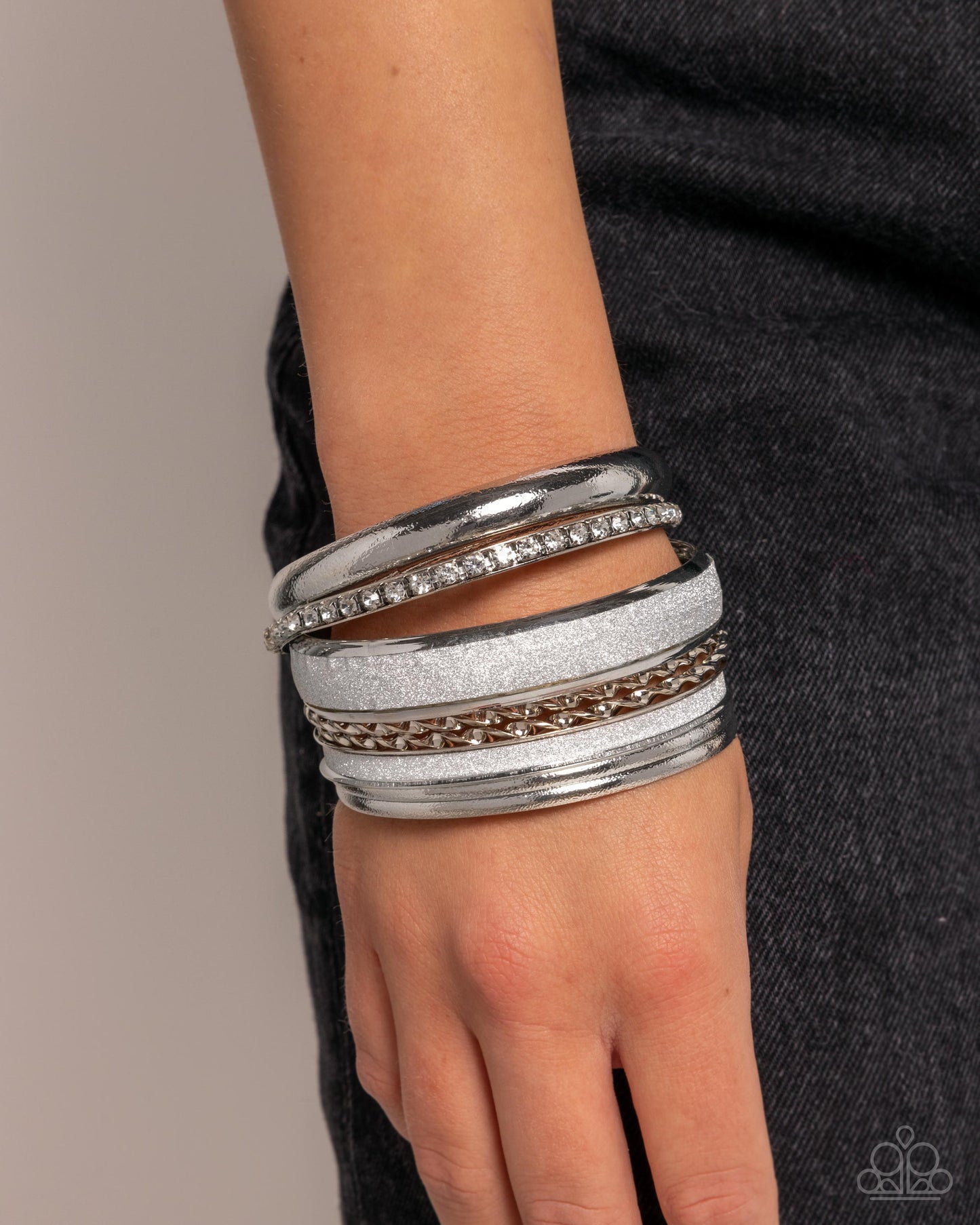 Smoldering Stack - silver - Paparazzi bracelet