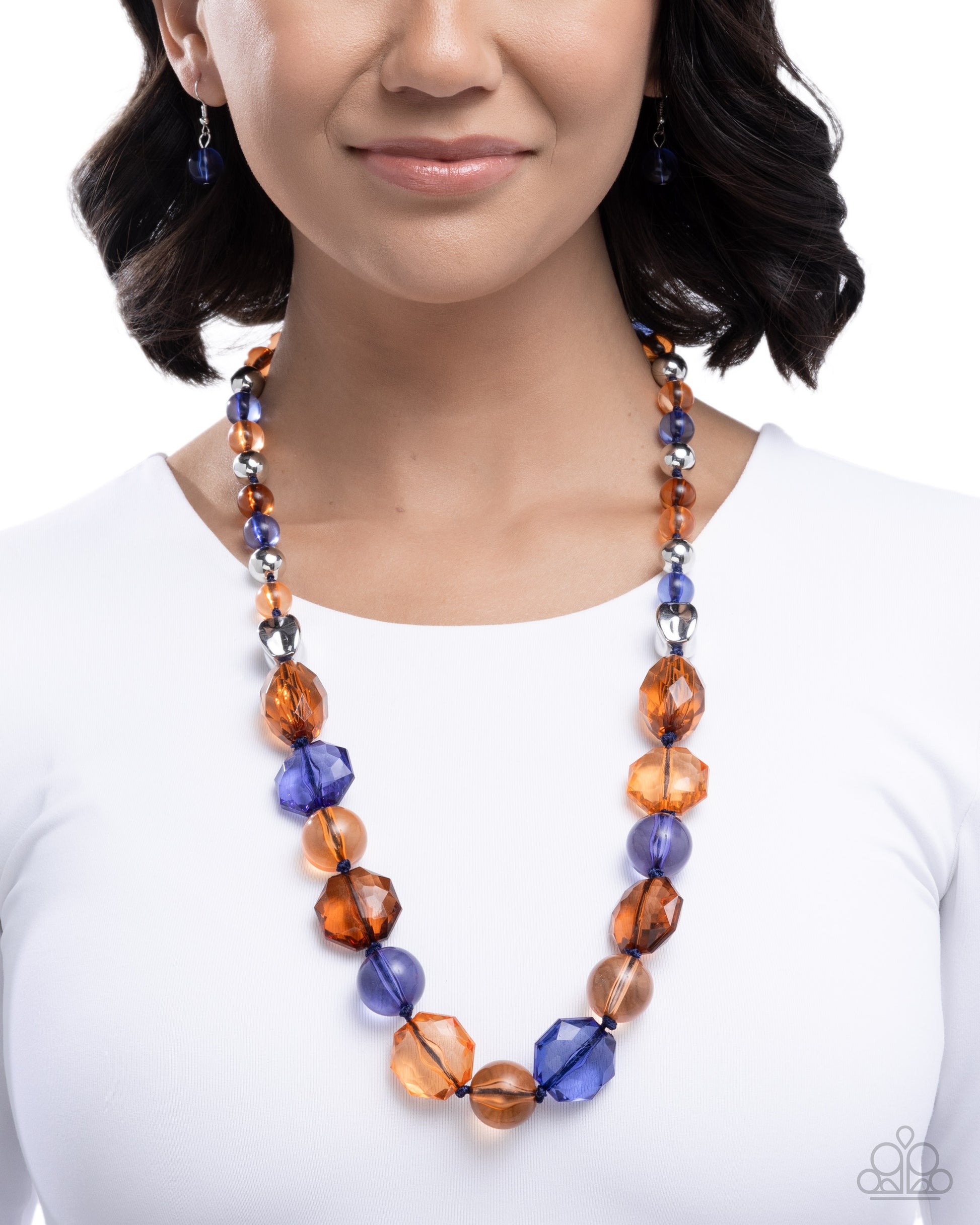 Smooth Shape - blue - Paparazzi necklace