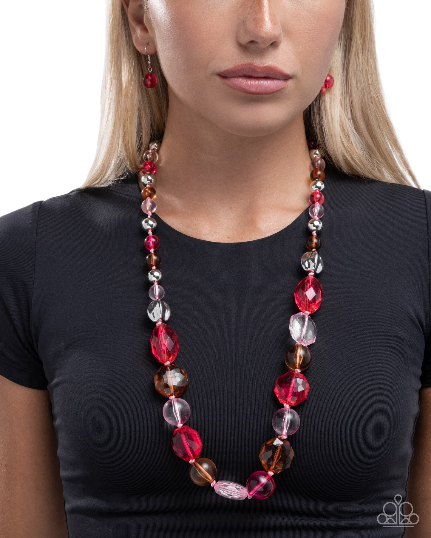 Smooth Shape - pink - Paparazzi necklace