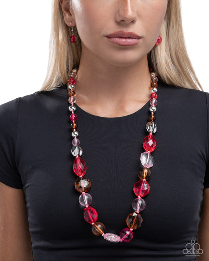 Smooth Shape - pink - Paparazzi necklace