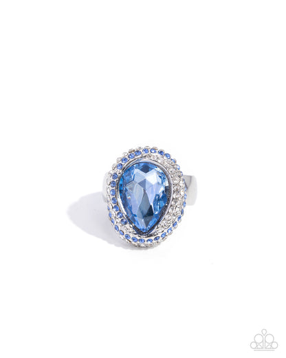Smooth Stage - blue - Paparazzi ring
