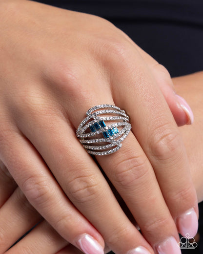 Smooth Structure - blue - Paparazzi ring