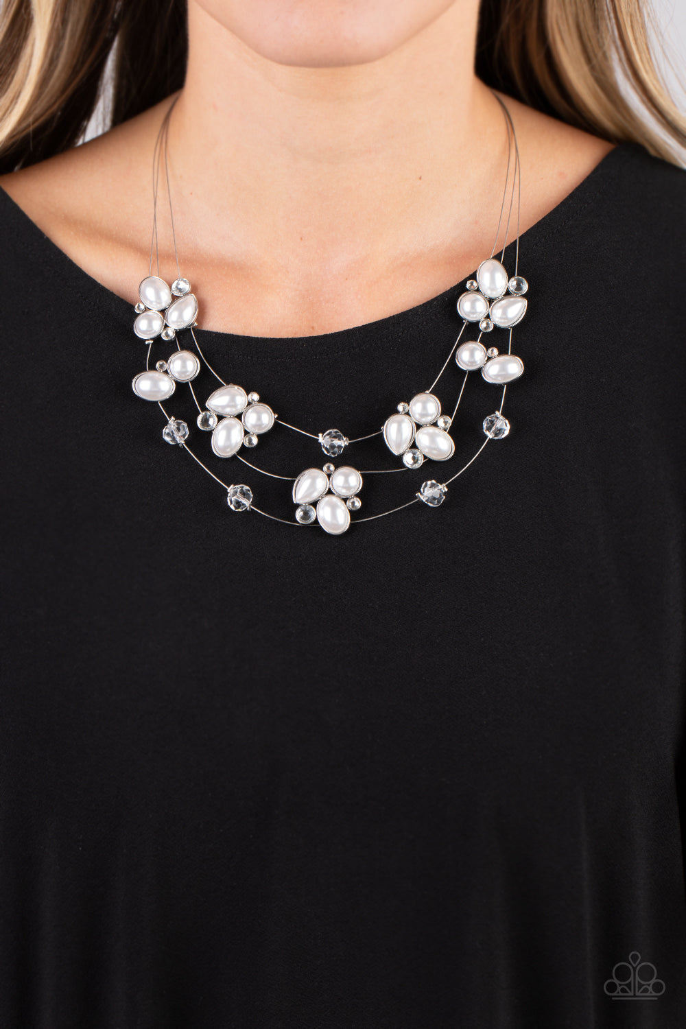 Pearl Pageant None White Necklace | Paparazzi Accessories | $5.00