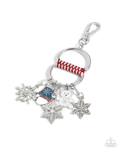 Snow Day - multi - Paparazzi Christmas bag charm