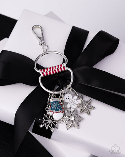 Snow Day - multi - Paparazzi Christmas bag charm