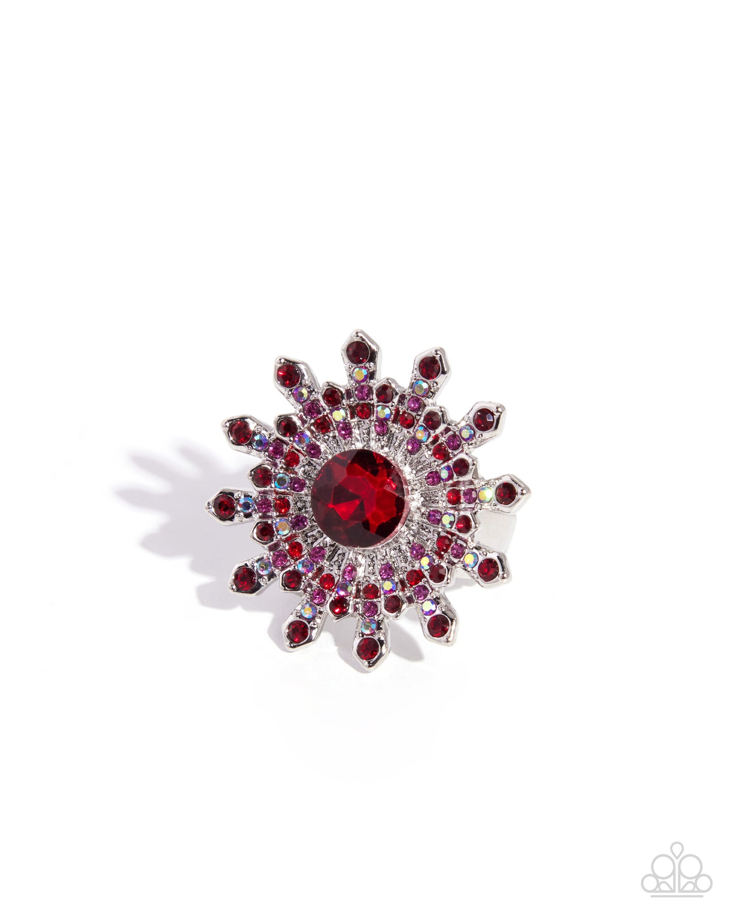 Snowflake Soliloquy - red - Paparazzi ring