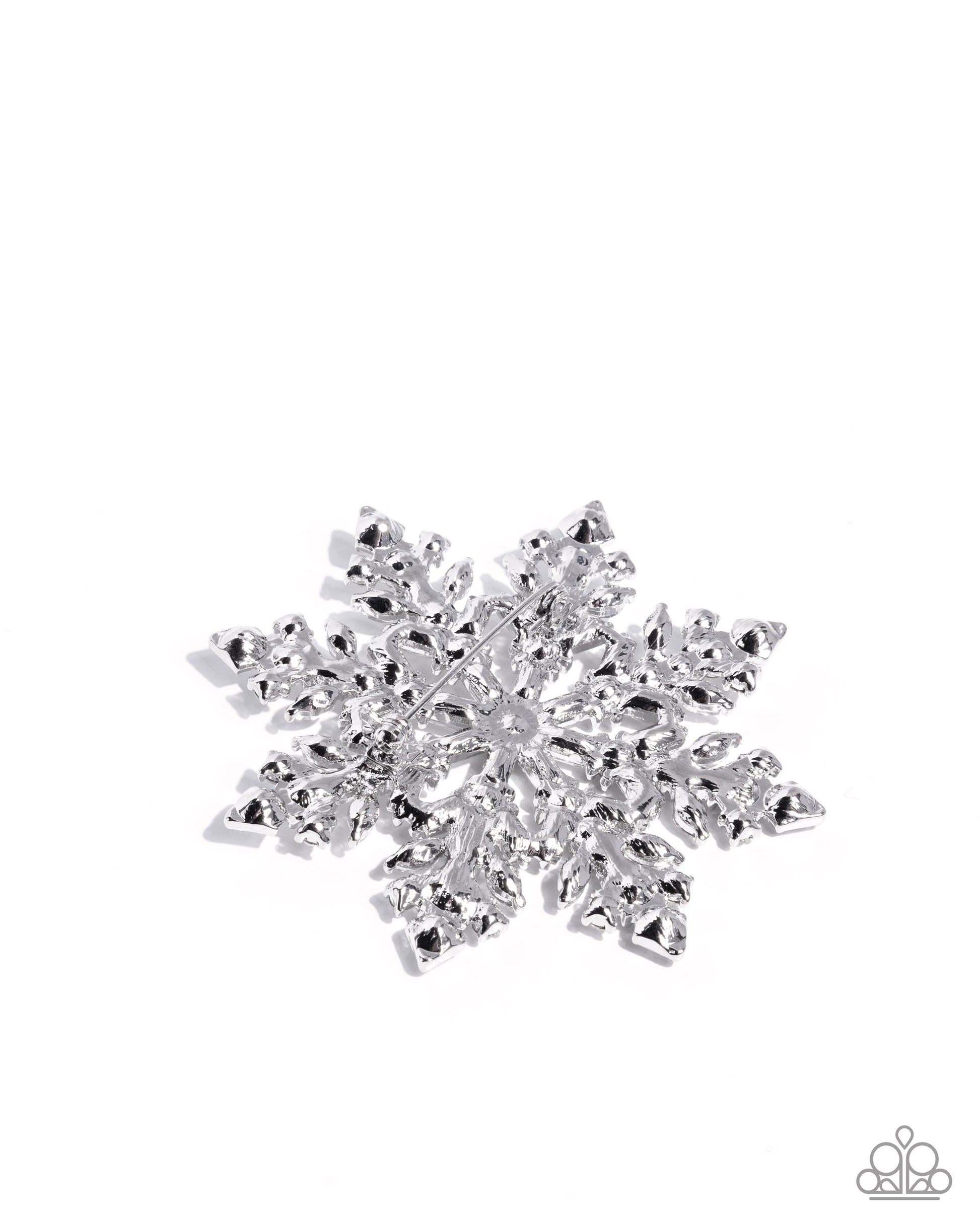 Snowflake Solstice - white - Paparazzi brooch