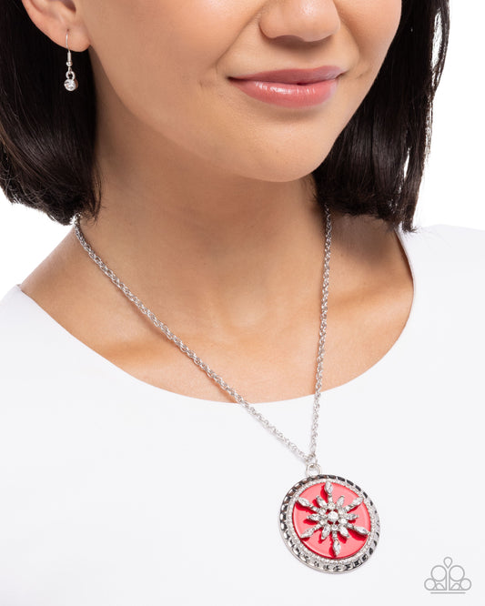 Snowflake Story - red - Paparazzi necklace