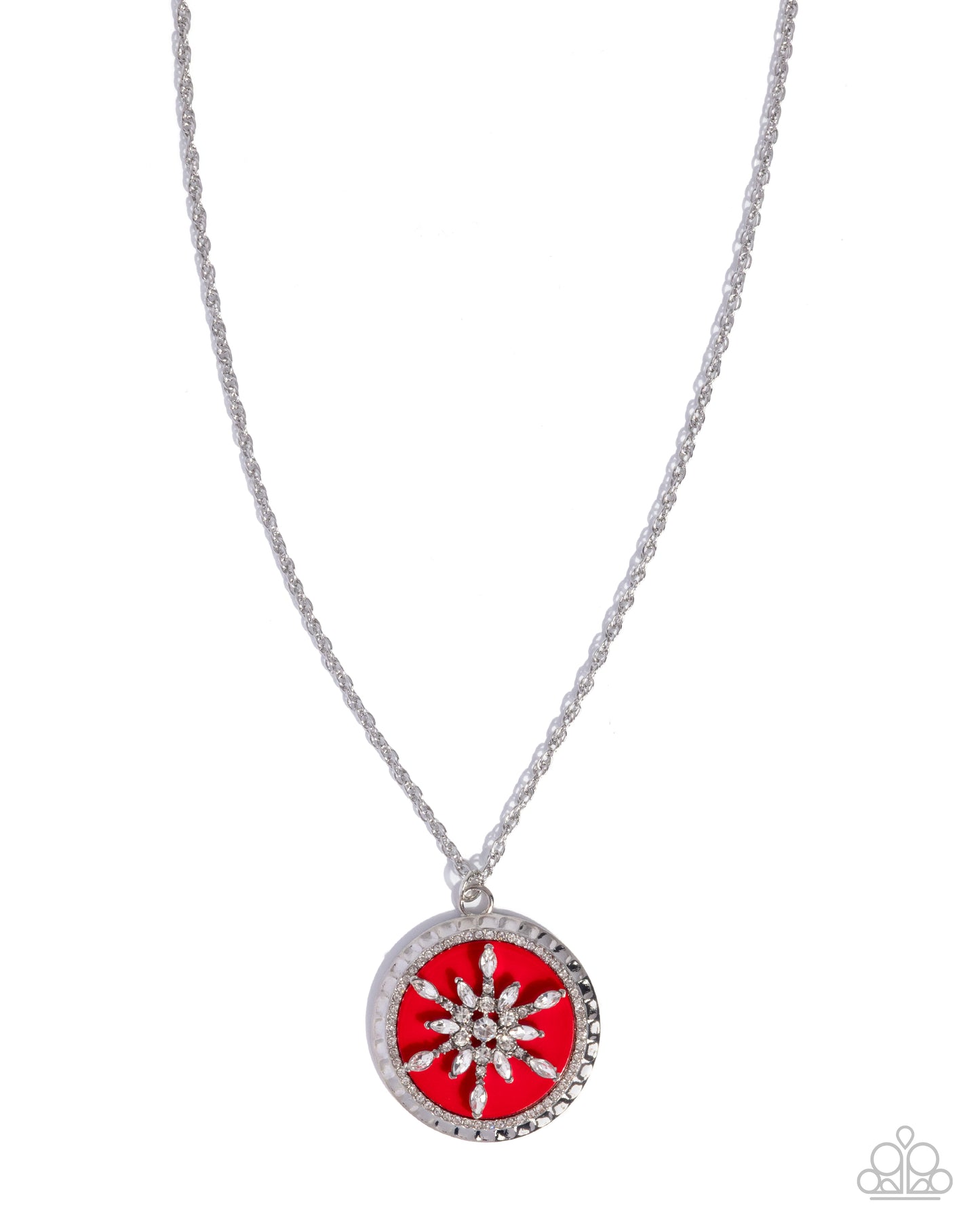 Snowflake Story - red - Paparazzi necklace