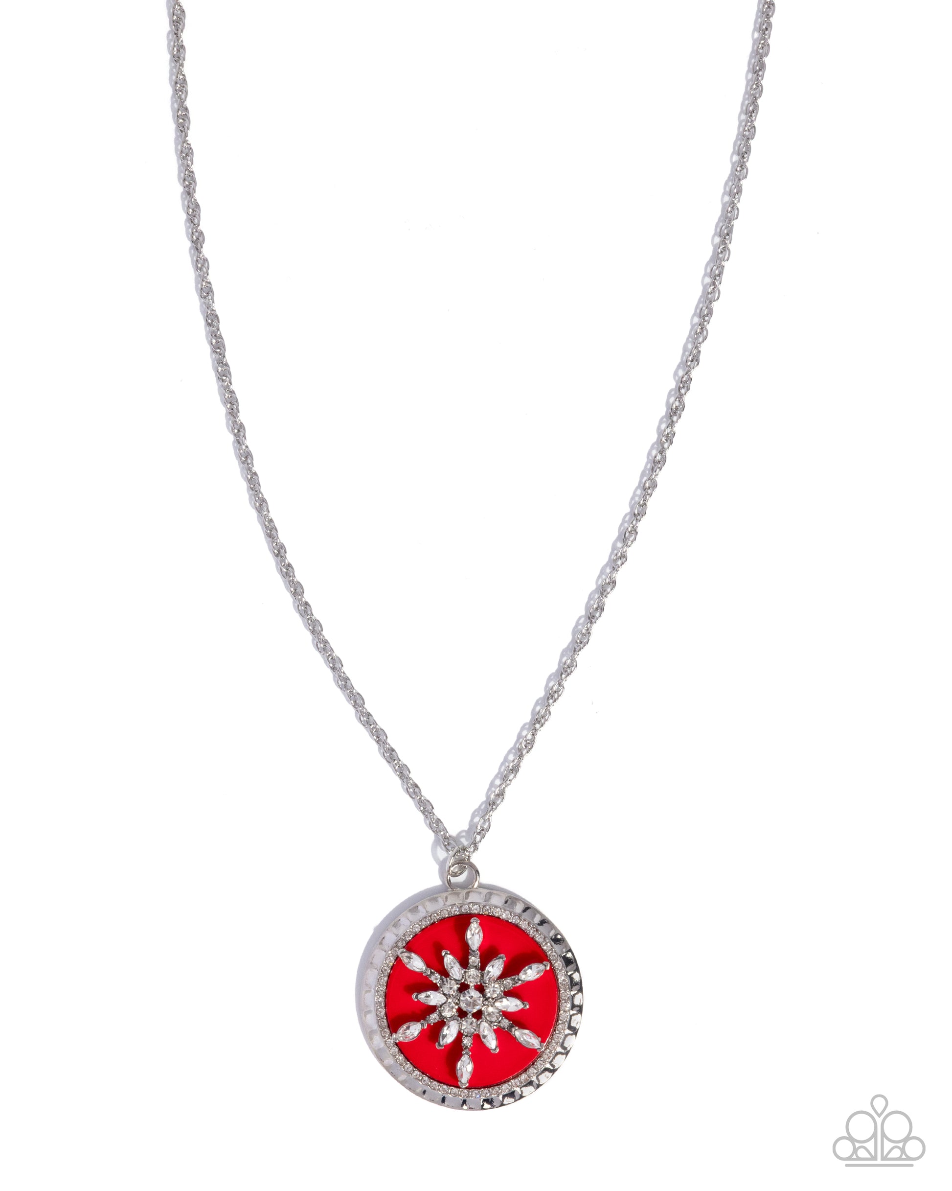 Snowflake Story - red - Paparazzi necklace