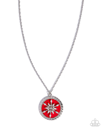 Snowflake Story - red - Paparazzi necklace