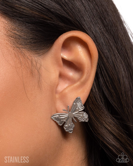 Soaring Sensation - silver - Paparazzi earrings
