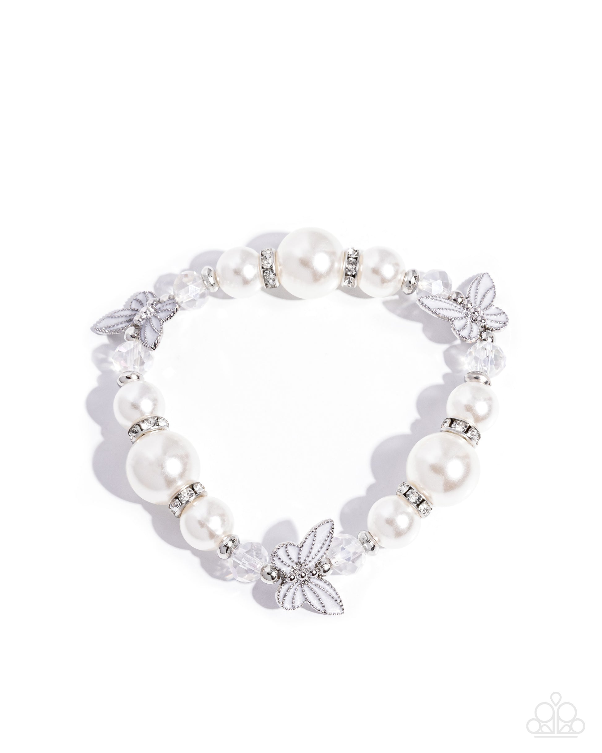 Soaring Sheen - white - Paparazzi bracelet