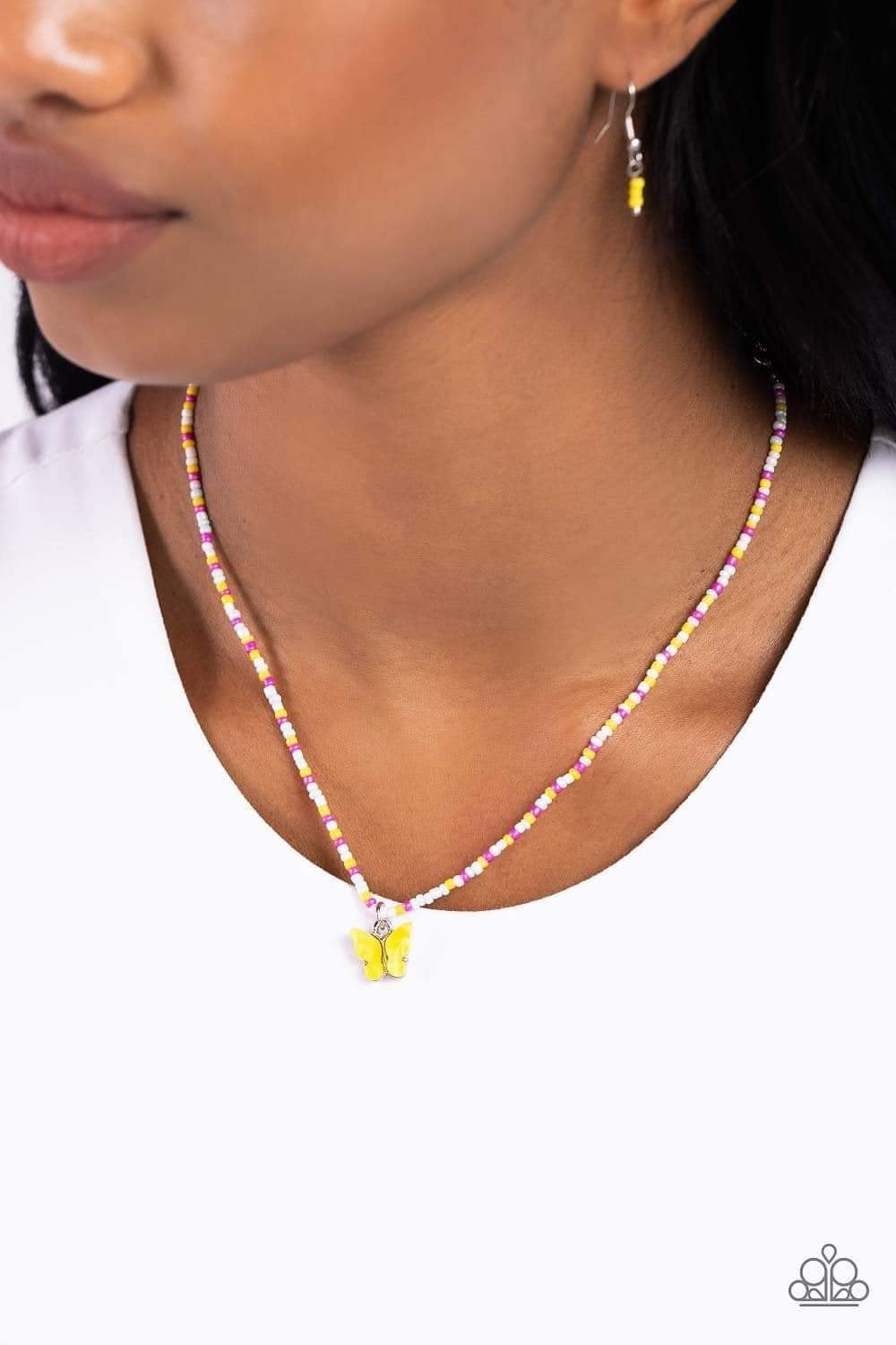 Soaring Shell - yellow - Paparazzi necklace