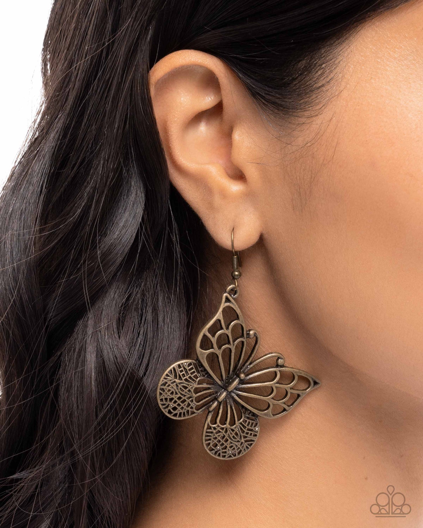 Soaring Skill - brass - Paparazzi earrings