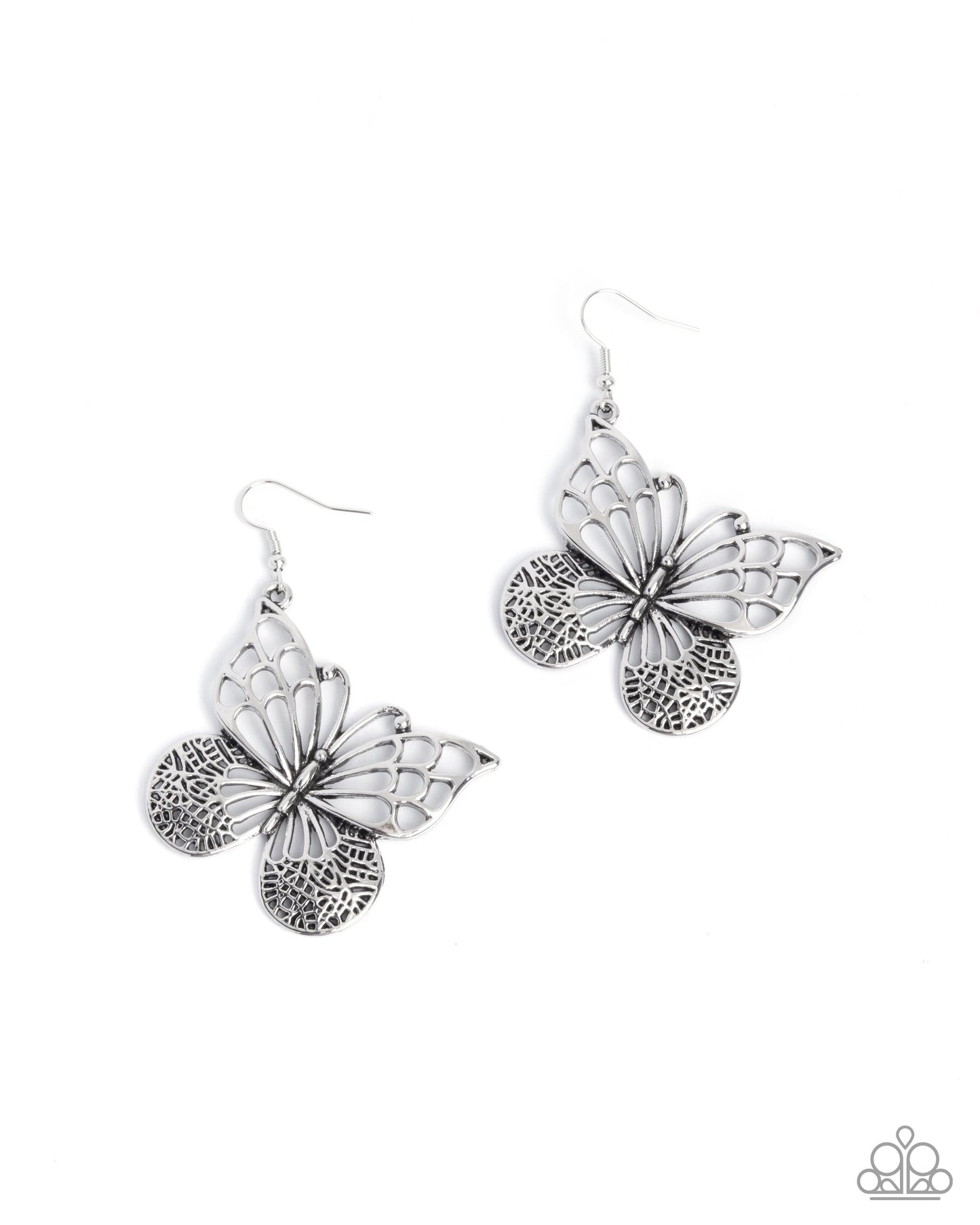 Soaring Skill - silver - Paparazzi earrings