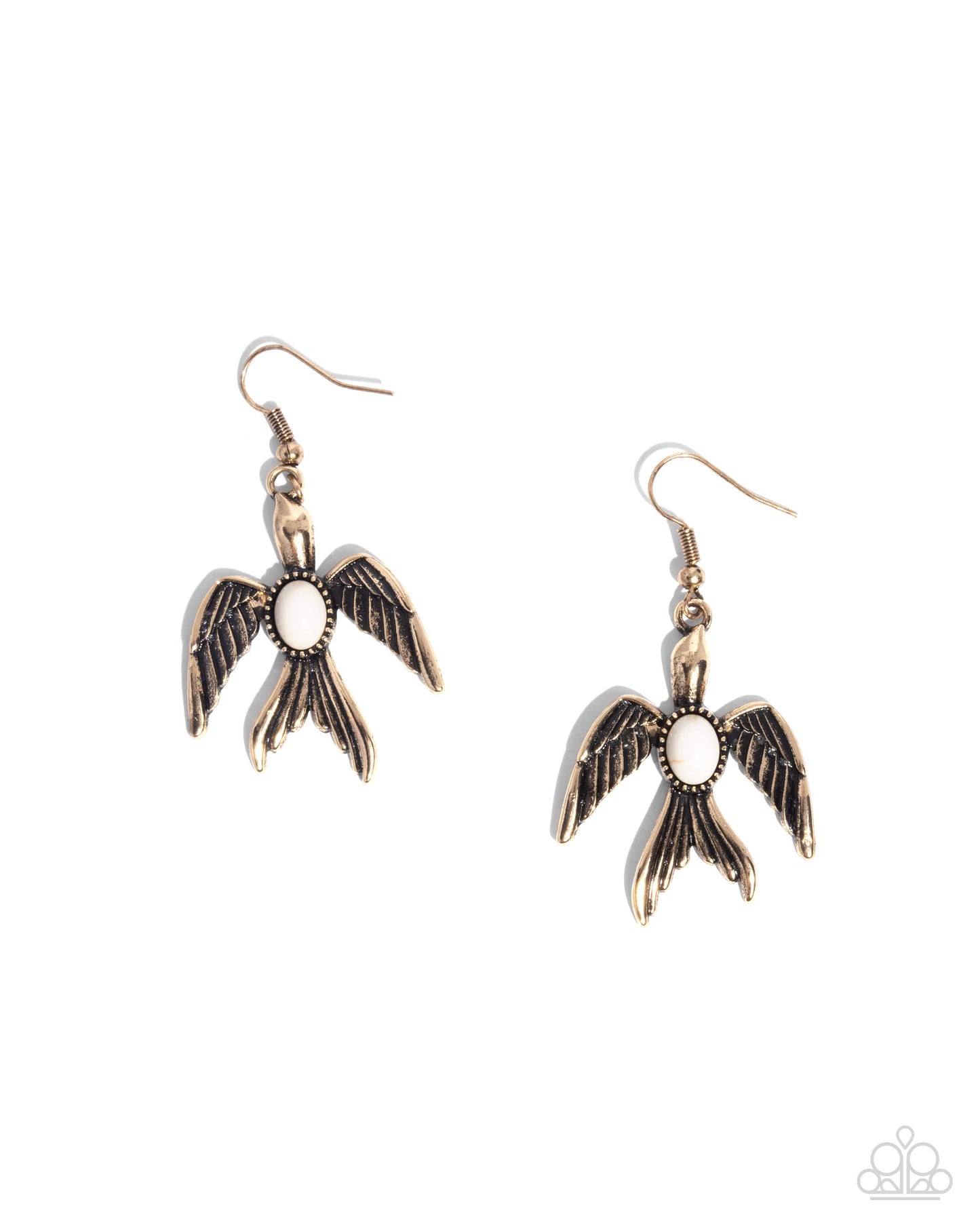 Soaring Stones - white - Paparazzi earrings
