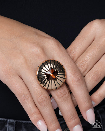 Sociable Star - brown - Paparazzi ring