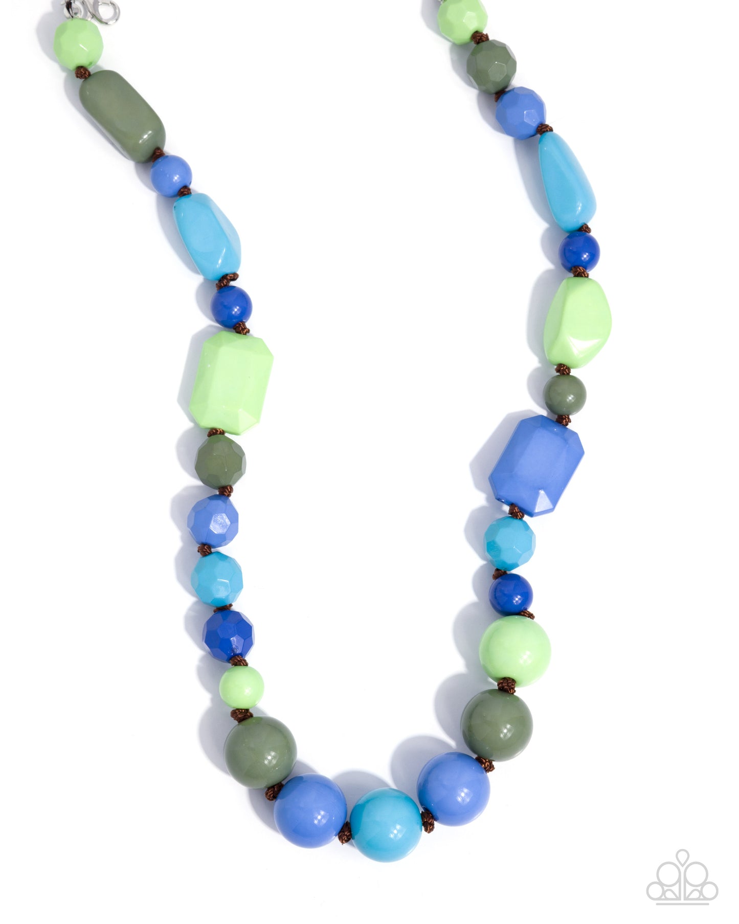 Socialite Shapes - green - Paparazzi necklace