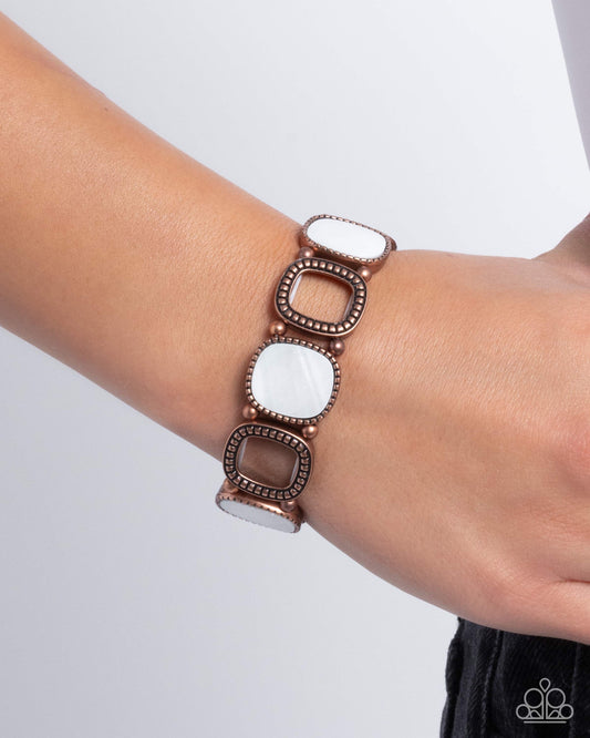 Socialite Shells - copper - Paparazzi bracelet