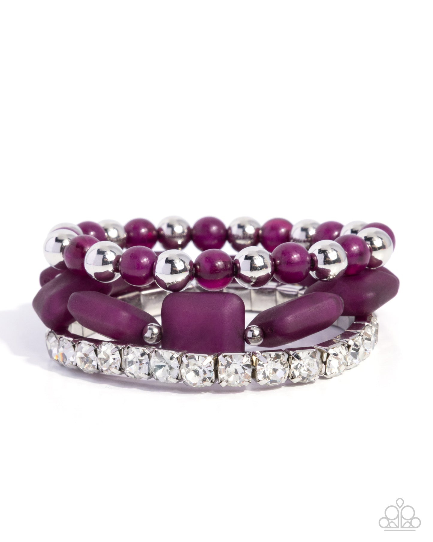 Socialite Squares - purple - Paparazzi bracelet