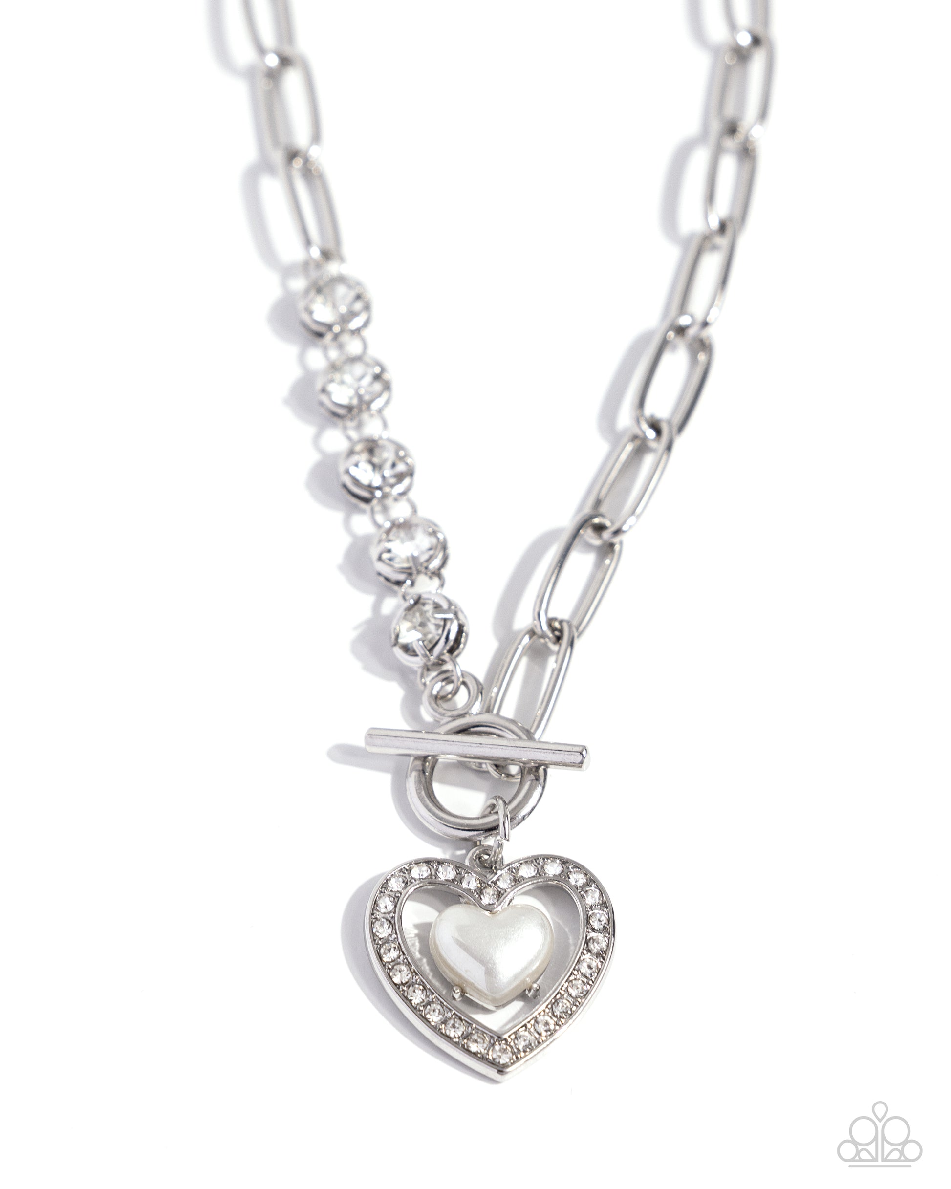 Soft-Hearted Style - white - Paparazzi necklace