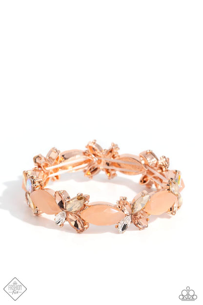 Soft-Hearted Succession - rose gold - Paparazzi bracelet