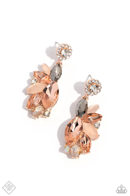 Soft Sashay - rose gold - Paparazzi earrings