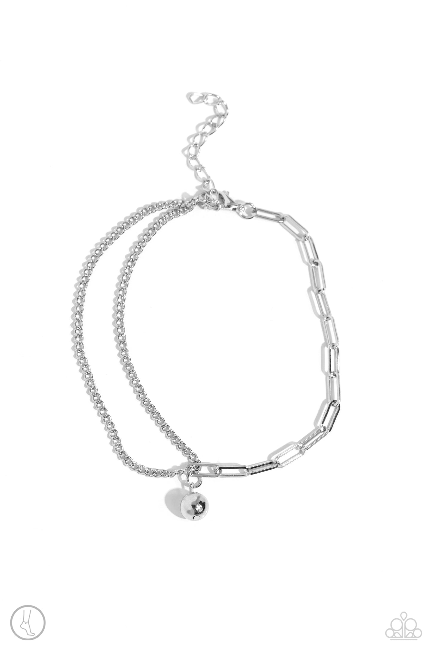 Solo Sojourn - silver - Paparazzi anklet