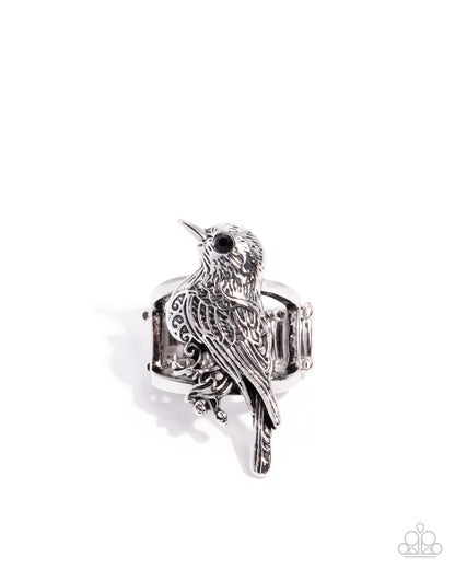 Songbird Season - black - Paparazzi ring