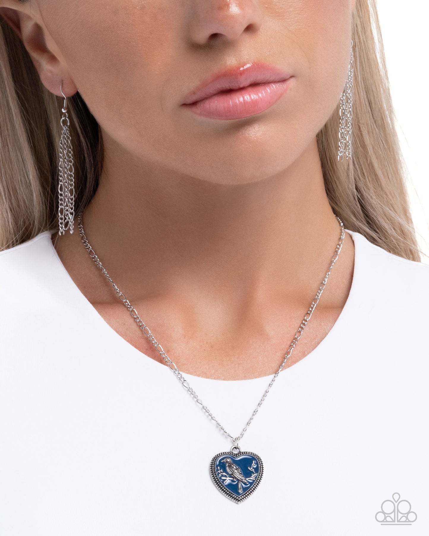 Songbird Sweetheart - blue - Paparazzi necklace