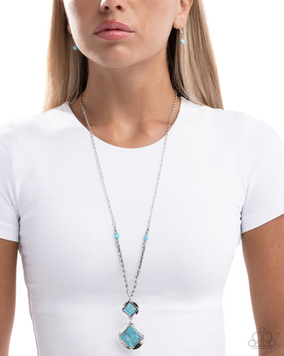 Sonoran Silhouette - blue - Paparazzi necklace