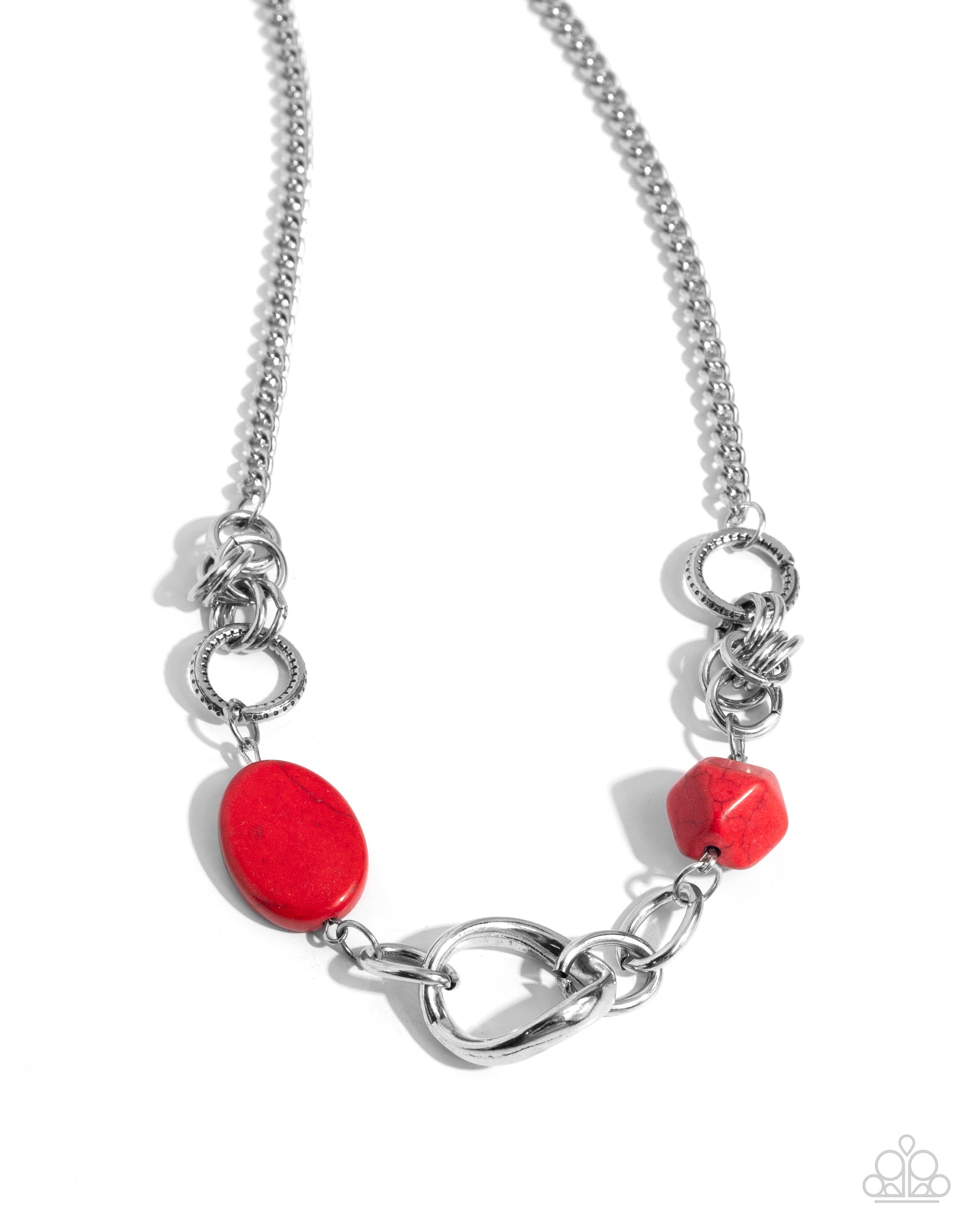 Sonoran Solo - red - Paparazzi necklace