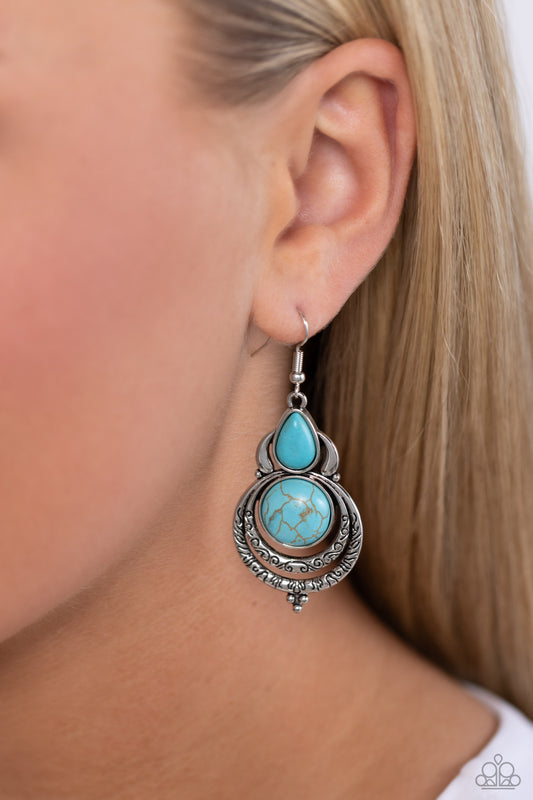 Sonoran Song - blue - Paparazzi earrings