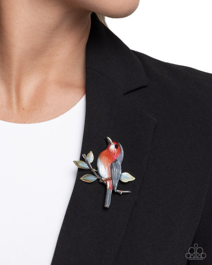 Soothing Sparrow - multi - Paparazzi brooch