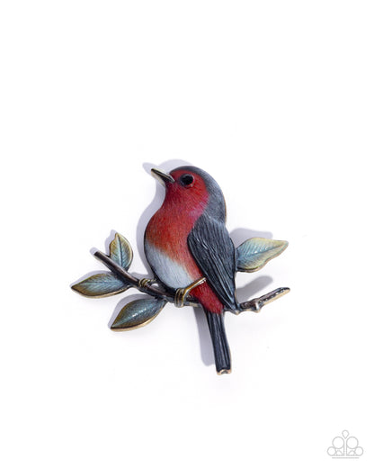 Soothing Sparrow - multi - Paparazzi brooch