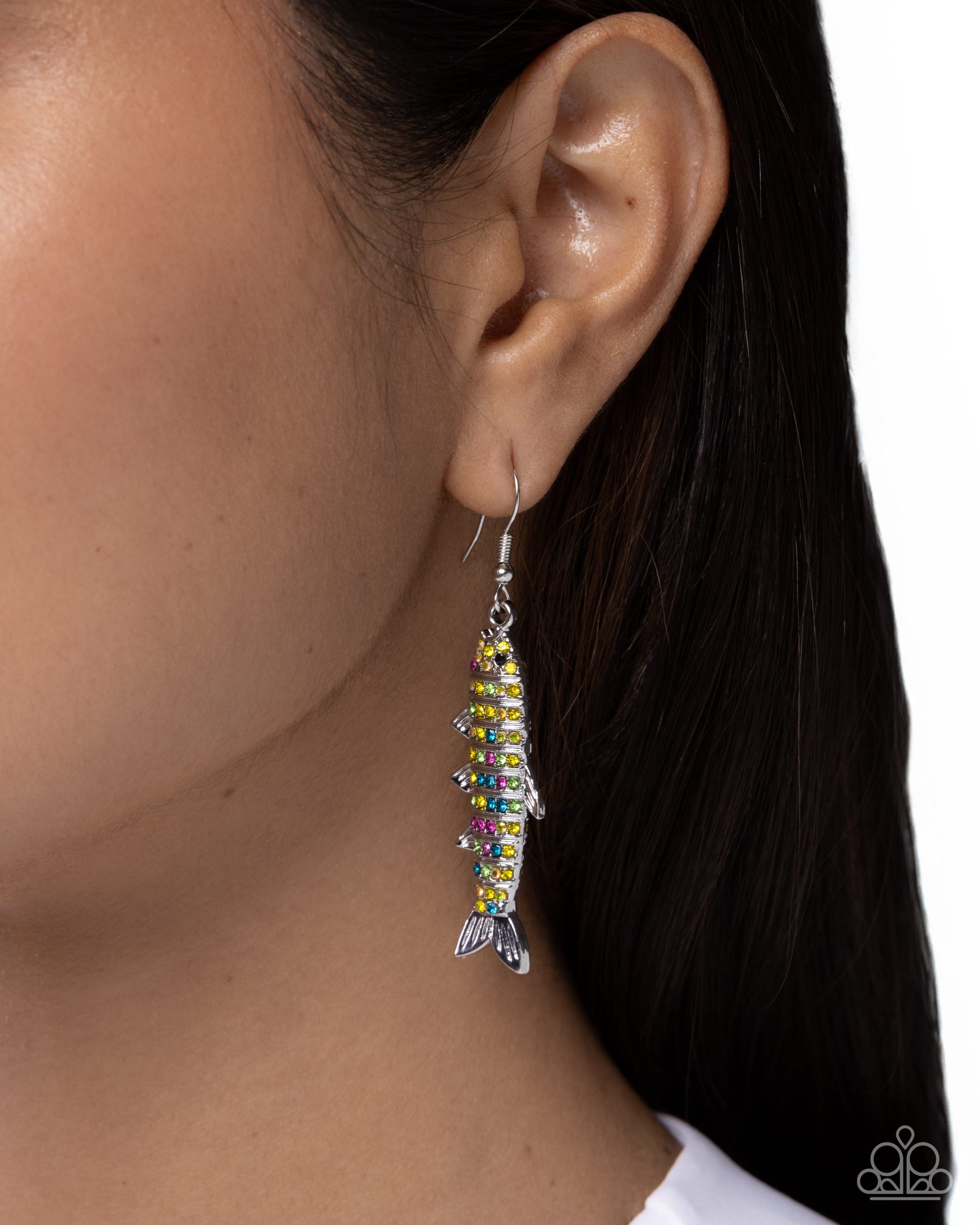 Sophisticated Sardine - multi - Paparazzi earrings