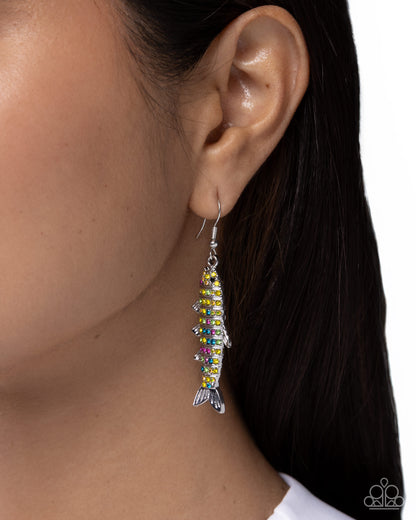 Sophisticated Sardine - multi - Paparazzi earrings