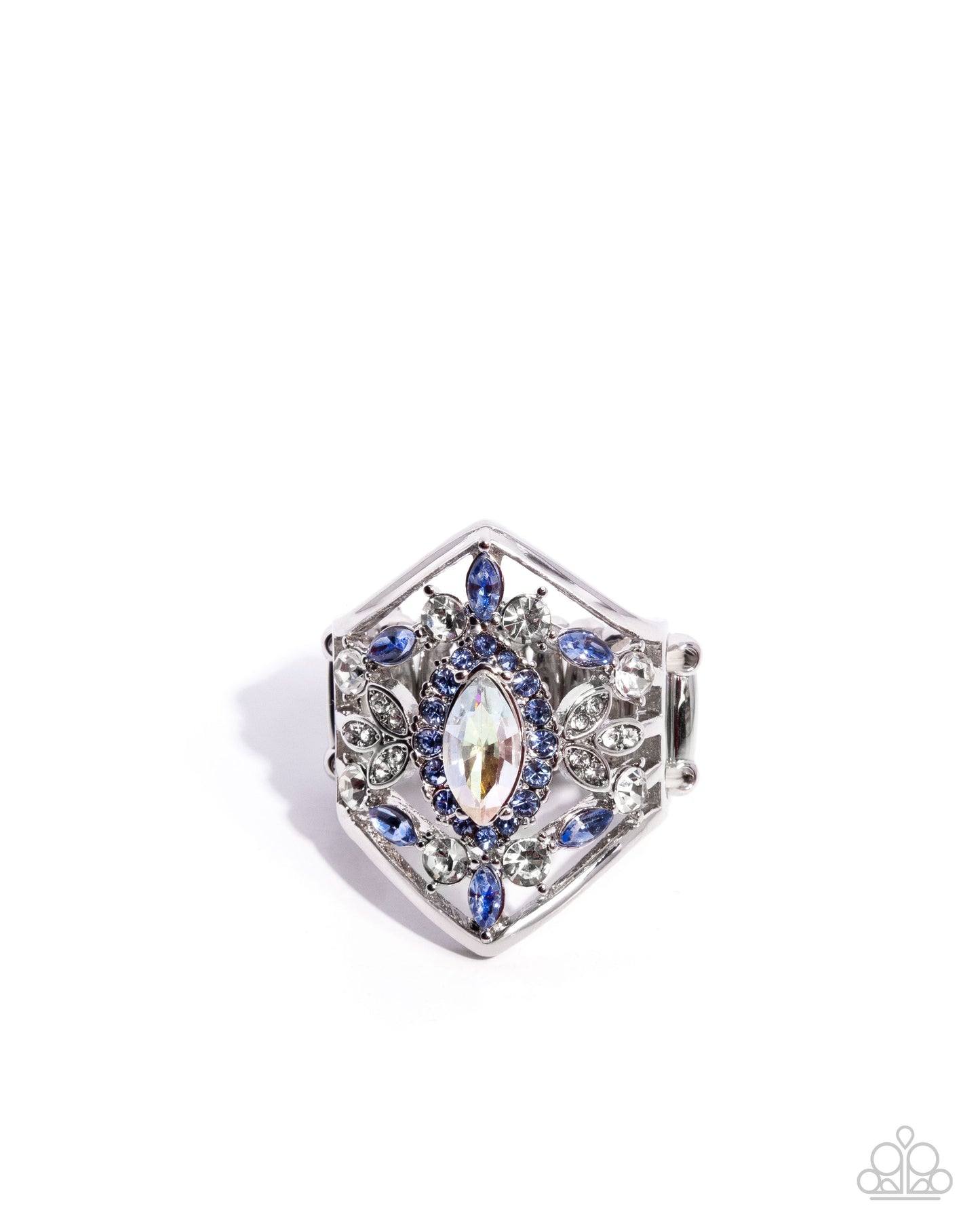 Sophisticated Shield - blue - Paparazzi ring